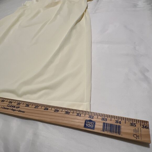 VTG Yellow Nylon Chiffon and Lace Nightgown Floral SZ M SHADOWLINE Embroidered - Picture 11 of 15